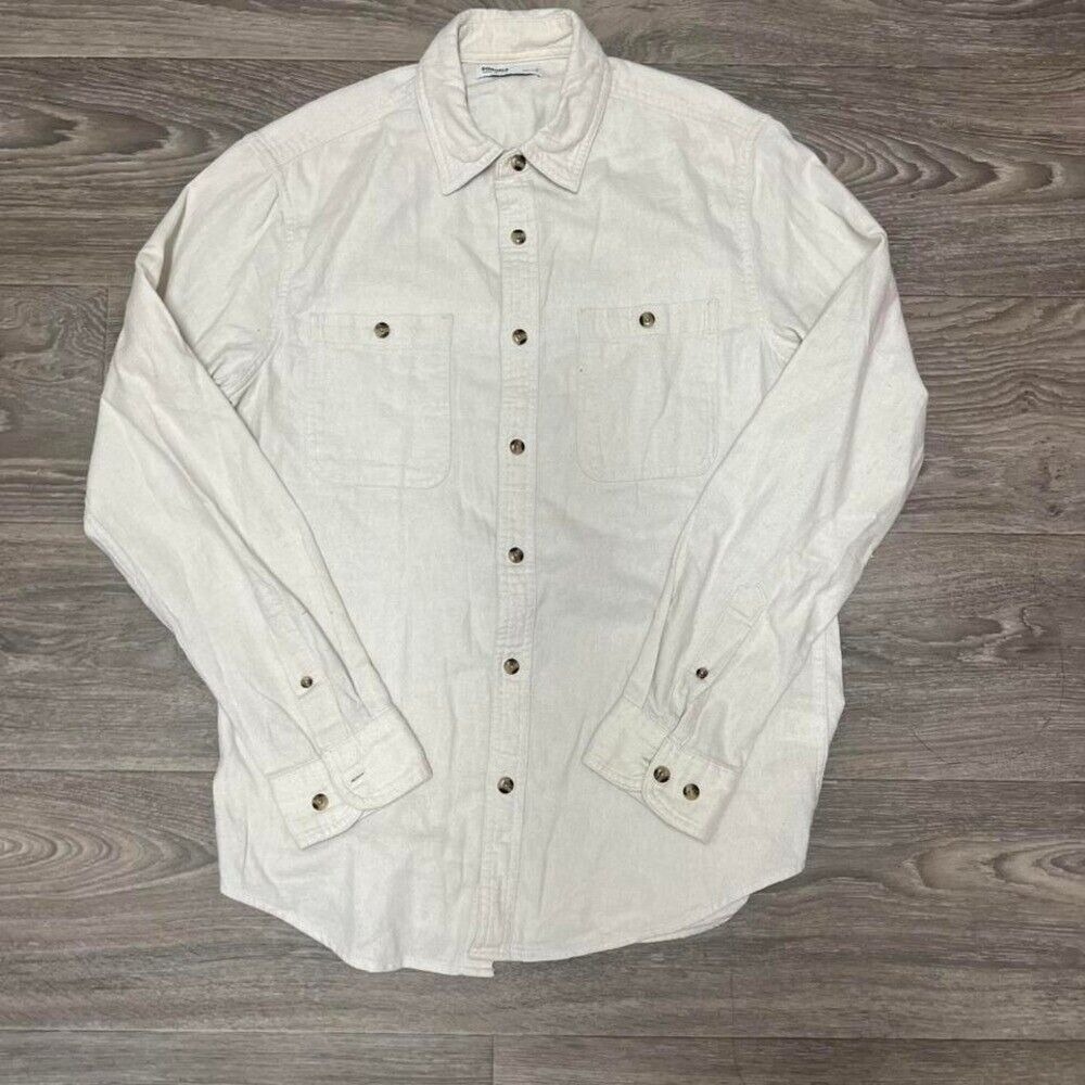Sonoma Long Sleeve Button Up Cream Color Size Small 0048‎